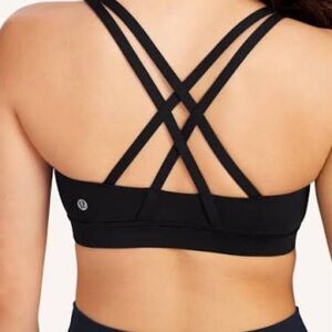 lululemon athletica Black Energy Crossback Sports Bra